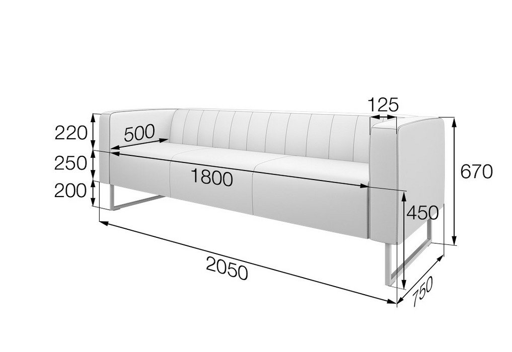 Диван офисный КЕЙС - вид 14